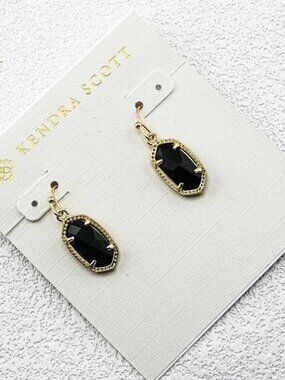 Kendra Scott Black Glass Earrings